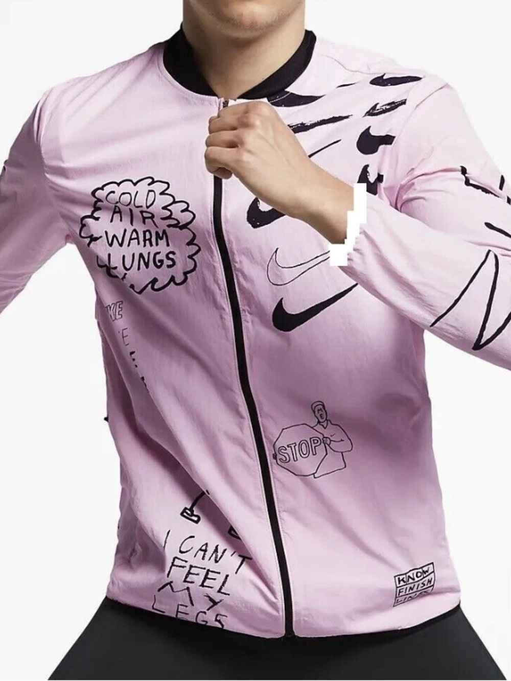 Nike Nathan Bell Men’s Printed Running Windbreaker Jacket Size XXL  Summer - Picture 2 of 11